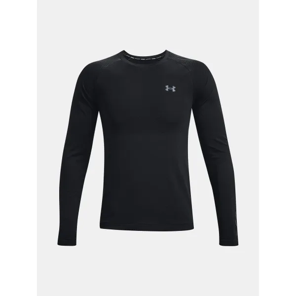  Moška majica s kratkimi rokavi UNDER ARMOUR UA SEAMLESS RUN LS 1366500-001 ČRNA 