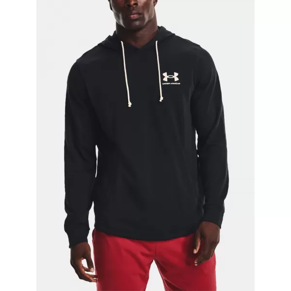  Moški pulover UNDER ARMOUR UA RIVAL TERRY LC HD 1370401-001 ČRNA 