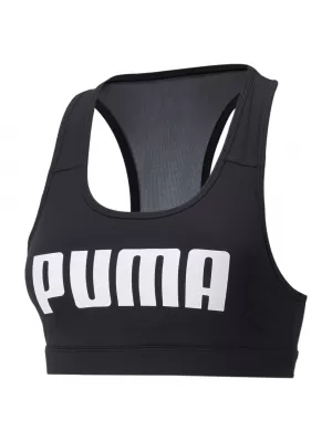 Ženski nedrček PUMA MID IMPACT 4KEEPS GRAPHIC BRA PM 520306-91 ČRNA