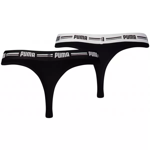  Ženske spodnjice PUMA WOMEN STRING 2P PACK 90785403 ČRNA 