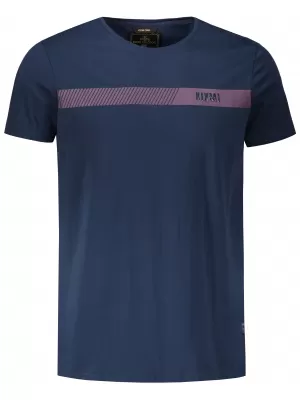 Moška majica s kratkimi rokavi KIXMI PARKER TEMNO MODRA