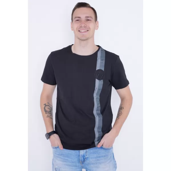  Moška majica s kratkimi rokavi KIXMI PABLO ČRNA 
