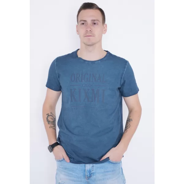  Moška majica s kratkimi rokavi KIXMI PELTON TEMNO MODRA 