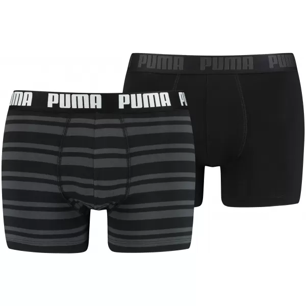  Moške boksarice PUMA HERITAGE STRIPE BOXER 2P 90783805 ČRNA 