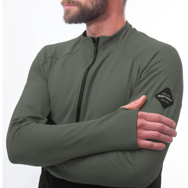  Moška jopica SENSOR COOLMAX THERMO 22200057 ČRNA/OLIVE GREEN 