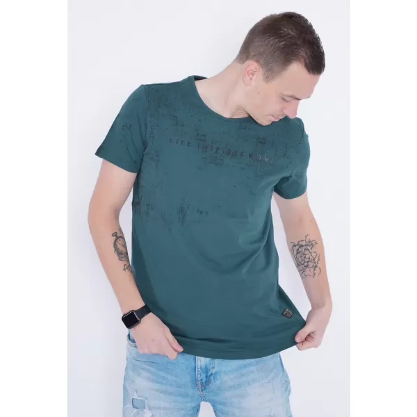  Moška majica s kratkimi rokavi KIXMI PEPPE TEMNO ZELENA 