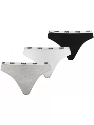Ženske spodnjice PUMA STRING 3P PACK 90759001 BELA/SIVA/ČRNA