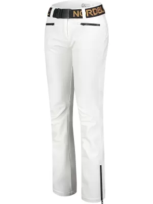 Ženske softshell smučarske hlače NORDBLANC MELLEABLE NBWPL7728 BELA