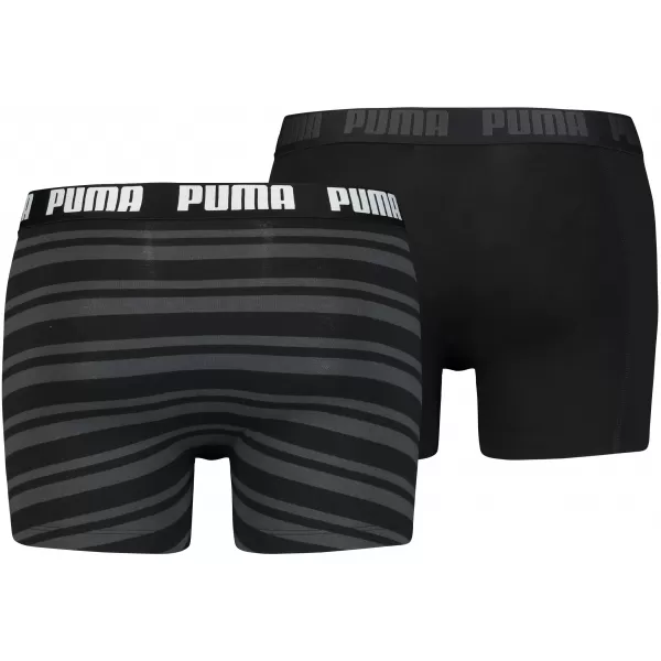  Moške boksarice PUMA HERITAGE STRIPE BOXER 2P 90783805 ČRNA 