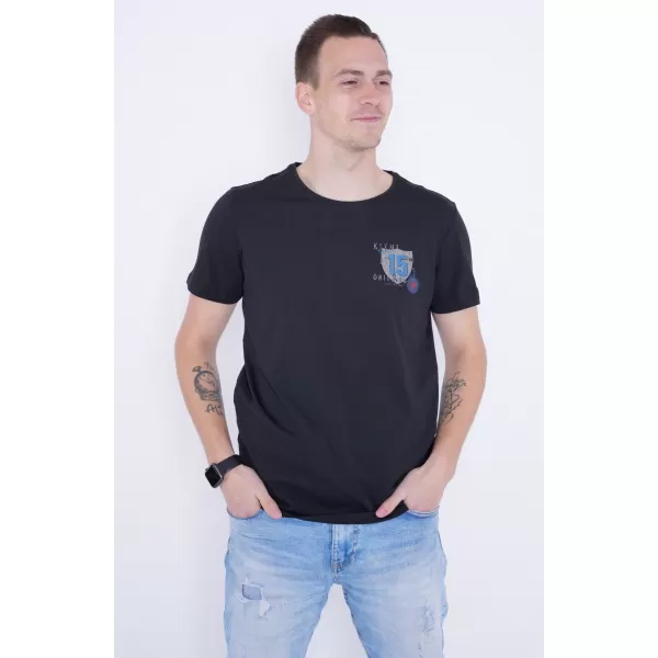  Moška majica s kratkimi rokavi KIXMI PHIL ČRNA 