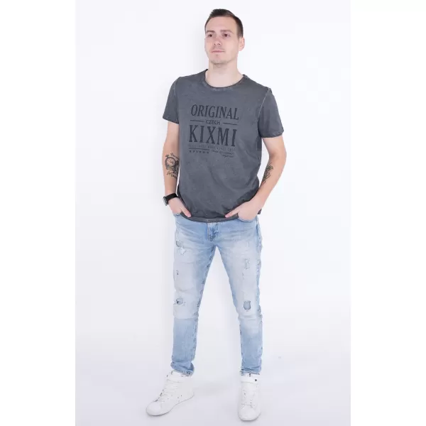  Moška majica s kratkimi rokavi KIXMI PELTON TEMNO SIVA 