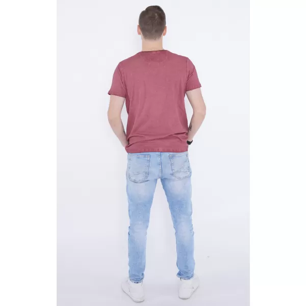  Moška majica s kratkimi rokavi KIXMI PATRIC BORDO 