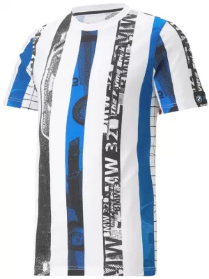 Moška majica s kratkimi rokavi PUMA BMW MMS STRIPED TEE 538139-02 BELA