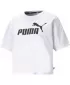 Ženski kratki top PUMA ESS CROPPED LOGO TEE 586866-02 BELA