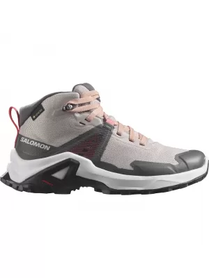 Otroški čevlji SALOMON X RAISE MID GORE-TEX L47071500 PEPEL VRTNIC/BRESKEV BEŽ/ČAJNA VRTNICA