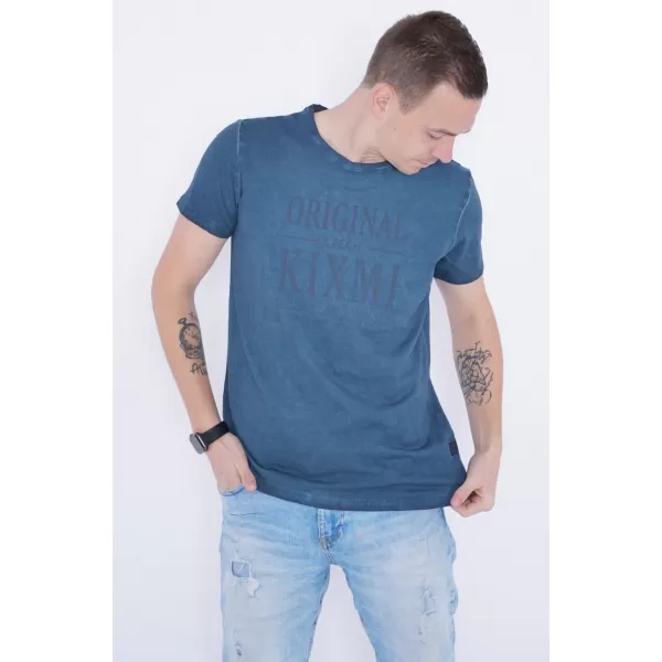  Moška majica s kratkimi rokavi KIXMI PELTON TEMNO MODRA 