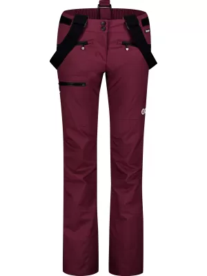 Ženske smučarske hlače NORDBLANC SNOWBALL NBWP7769 BORDO