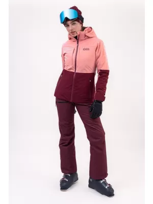 Ženske smučarske hlače NORDBLANC SNOWBALL NBWP7769 BORDO