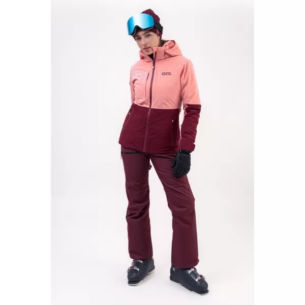  Ženske smučarske hlače NORDBLANC SNOWBALL NBWP7769 BORDO 