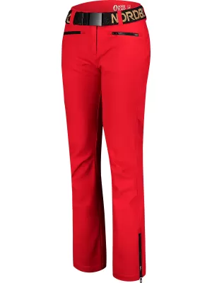 Ženske softshell smučarske hlače NORDBLANC MELLEABLE NBWPL7728 RDEČA