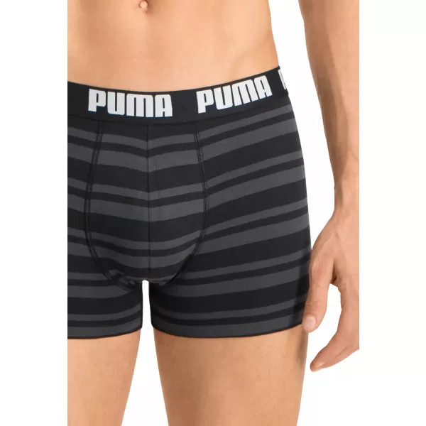  Moške boksarice PUMA HERITAGE STRIPE BOXER 2P 90783805 ČRNA 