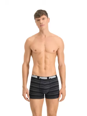 Moške boksarice PUMA HERITAGE STRIPE BOXER 2P 90783805 ČRNA