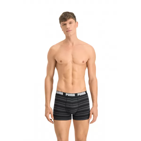  Moške boksarice PUMA HERITAGE STRIPE BOXER 2P 90783805 ČRNA 