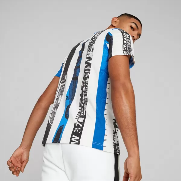  Moška majica s kratkimi rokavi PUMA BMW MMS STRIPED TEE 538139-02 BELA 