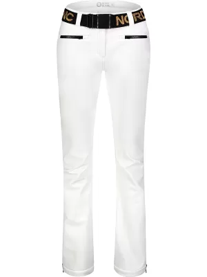 Ženske softshell smučarske hlače NORDBLANC MELLEABLE NBWPL7728 BELA