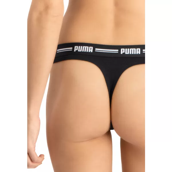 Ženske spodnjice PUMA WOMEN STRING 2P PACK 90785403 ČRNA 