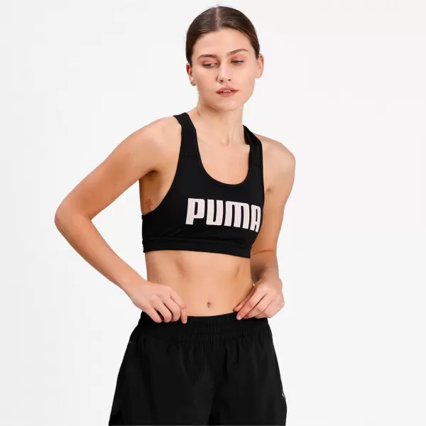  Ženski nedrček PUMA MID IMPACT 4KEEPS GRAPHIC BRA PM 520306-91 ČRNA 