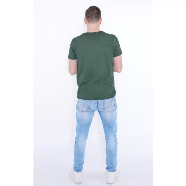  Moška majica s kratkimi rokavi KIXMI PABLO ZELENA 