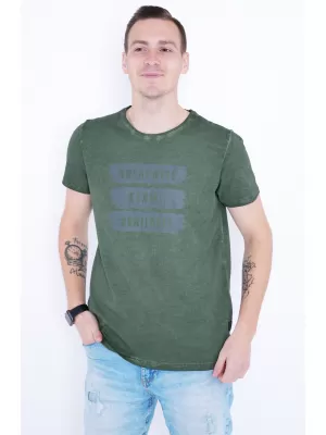 Moška majica s kratkimi rokavi KIXMI PAUL ZELENA