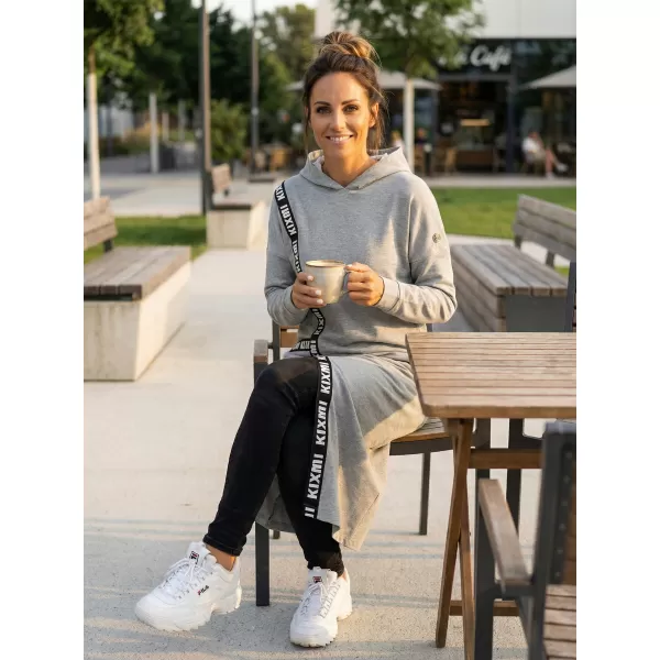  Ženski pulover KIXMI PAIGE SVETLO SIVI POUDARKI 