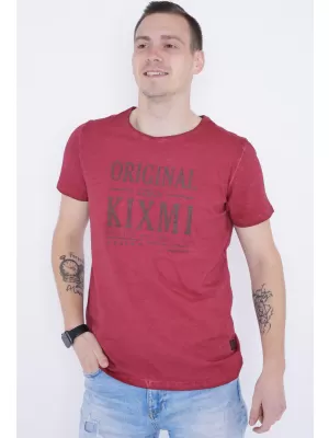 Moška majica s kratkimi rokavi KIXMI PELTON BORDO