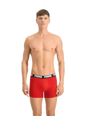 Moške boksarice PUMA BASIC BOXER 2P 90682309 RDEČA/ČRNA
