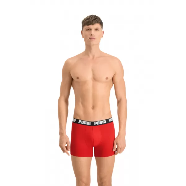  Moške boksarice PUMA BASIC BOXER 2P 90682309 RDEČA/ČRNA 
