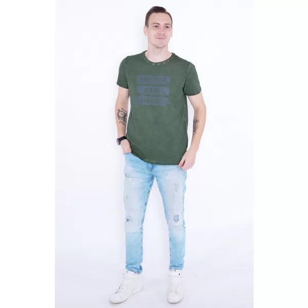  Moška majica s kratkimi rokavi KIXMI PAUL ZELENA 