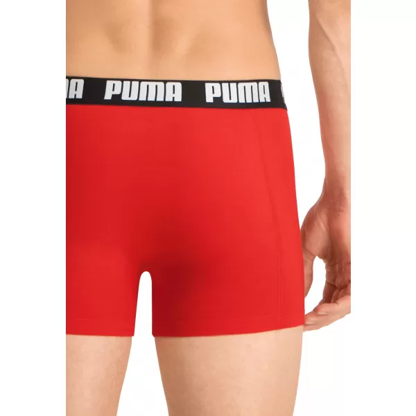  Moške boksarice PUMA BASIC BOXER 2P 90682309 RDEČA/ČRNA 