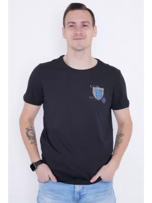 Moška majica s kratkimi rokavi KIXMI PHIL ČRNA