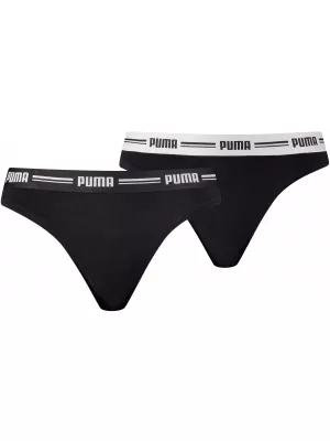 Ženske spodnjice PUMA WOMEN STRING 2P PACK 90785403 ČRNA