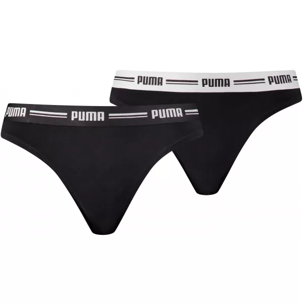  Ženske spodnjice PUMA WOMEN STRING 2P PACK 90785403 ČRNA 