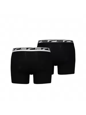Boksar PUMA MEN MULTI LOGO BOXER 2P 93804701 ČRN