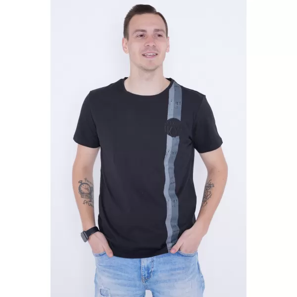  Moška majica s kratkimi rokavi KIXMI PABLO ČRNA 