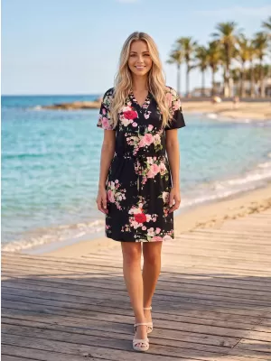 Obleka KIXMI POLLY ČRNA