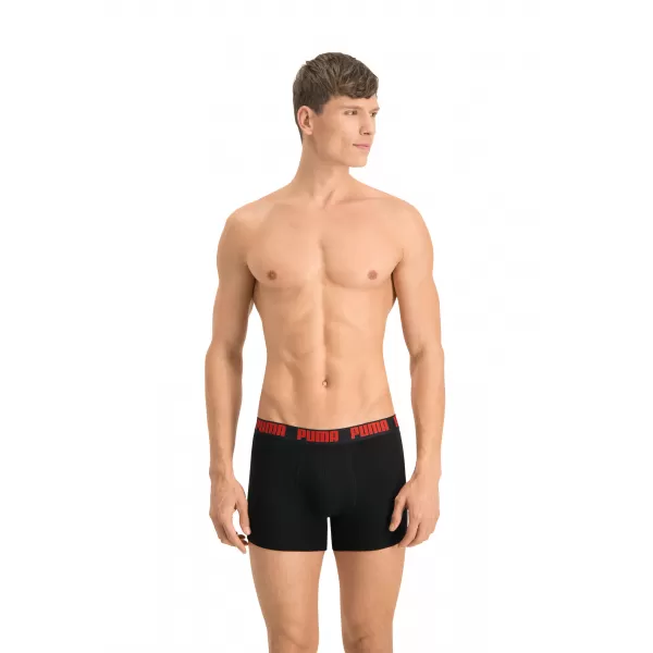  Moške boksarice PUMA BASIC BOXER 2P 90682309 RDEČA/ČRNA 