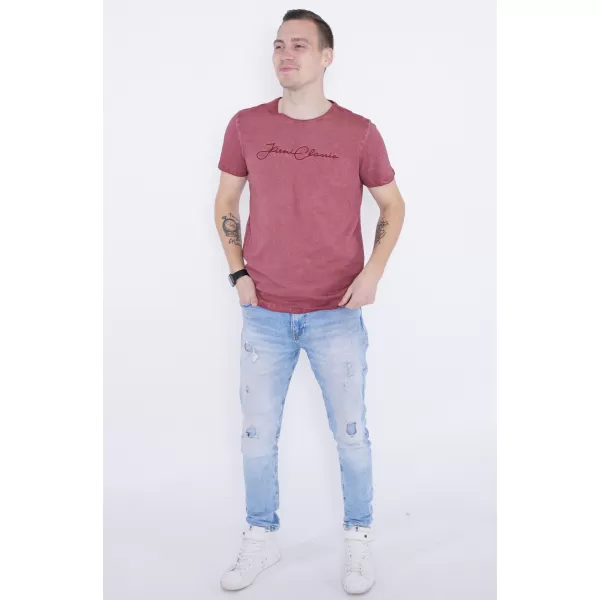  Moška majica s kratkimi rokavi KIXMI PATRIC BORDO 