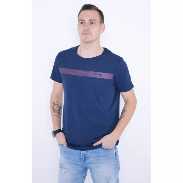  Moška majica s kratkimi rokavi KIXMI PARKER TEMNO MODRA 