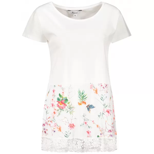  Ženska majica s kratkimi rokavi KIXMI PATTIE BELA 