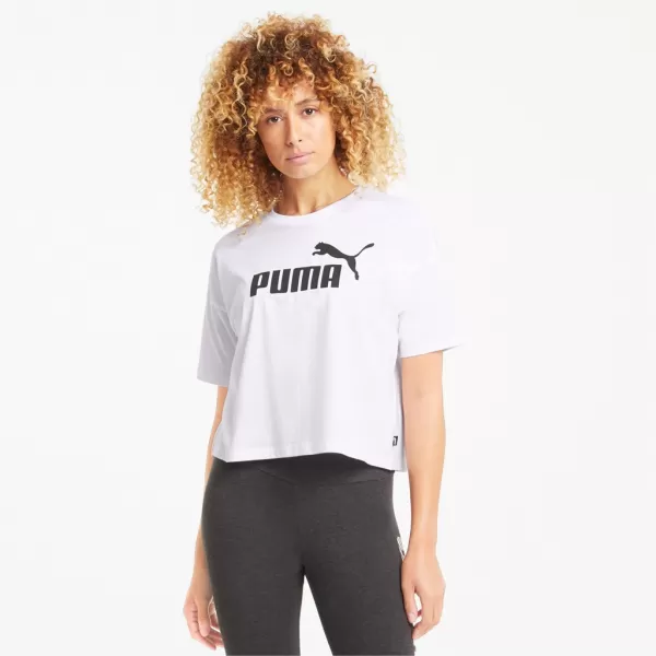  Ženski kratki top PUMA ESS CROPPED LOGO TEE 586866-02 BELA 